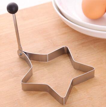1 pieza barbacoa estrella del corazón huevo Pan torta Mini olla frita cocina utensilios de cocina inoxidable gadget titular Acero inoxidable molde para panqueques
