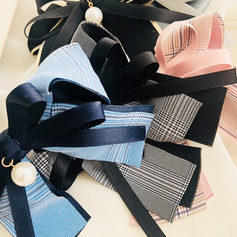 Vrouwen Bruidegom Pak Strik Stropdas Kraag Overhemd Strikje Parel Dames Strass Lint Bowtie Das