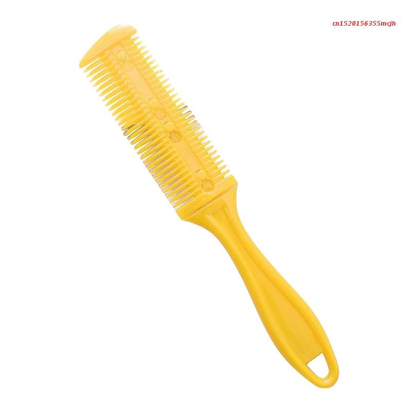 Hair Cut Styling Kapper Schaar Scheermes Magic Blade Kam Kappers Tool Kit Dubbelzijdige Messen Haar Schaar Voor: Yellow