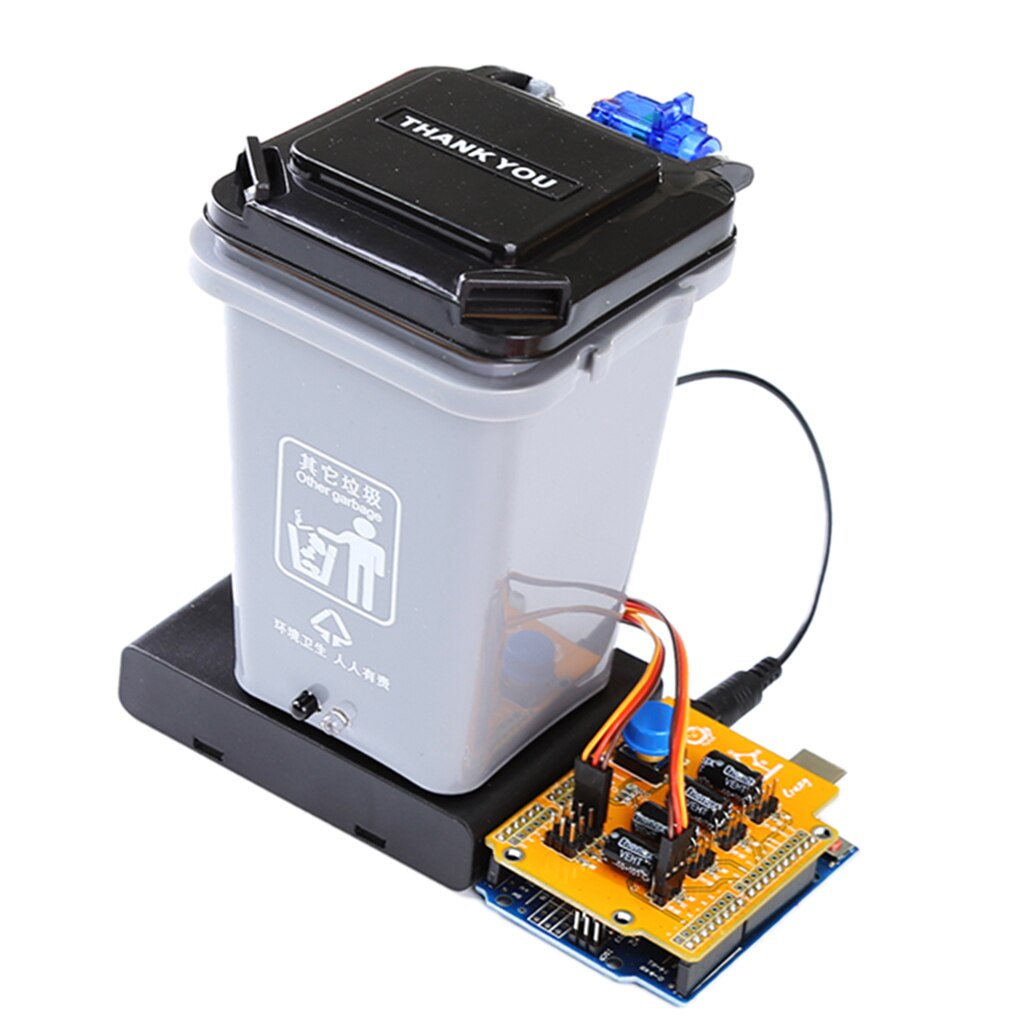 DIY Automatic Trash Can Robot Toy STEM Educational Robot Toy for Teens