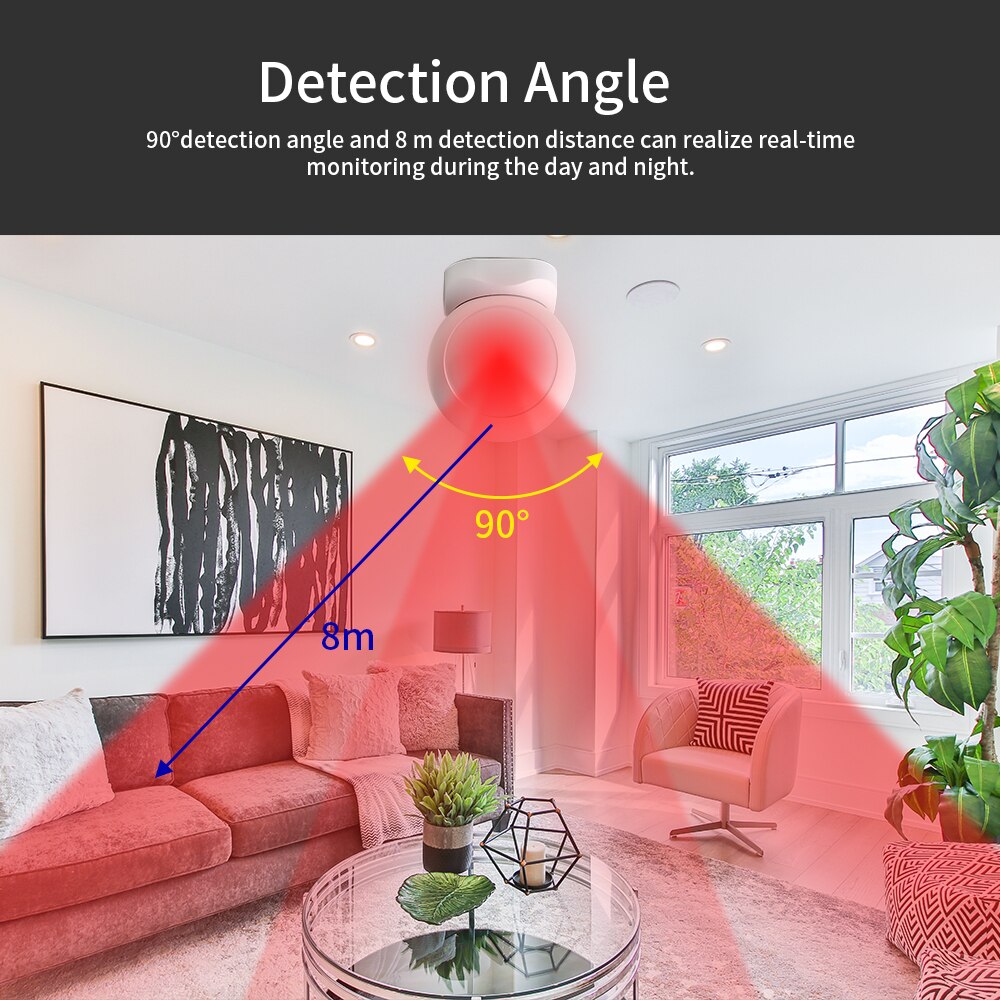 Tuya Smart ZigBee PIR Motion Detector Wireless Passive Infrared Detector Security Burglar Alarm Sensor Work With Tuya Smart Hub