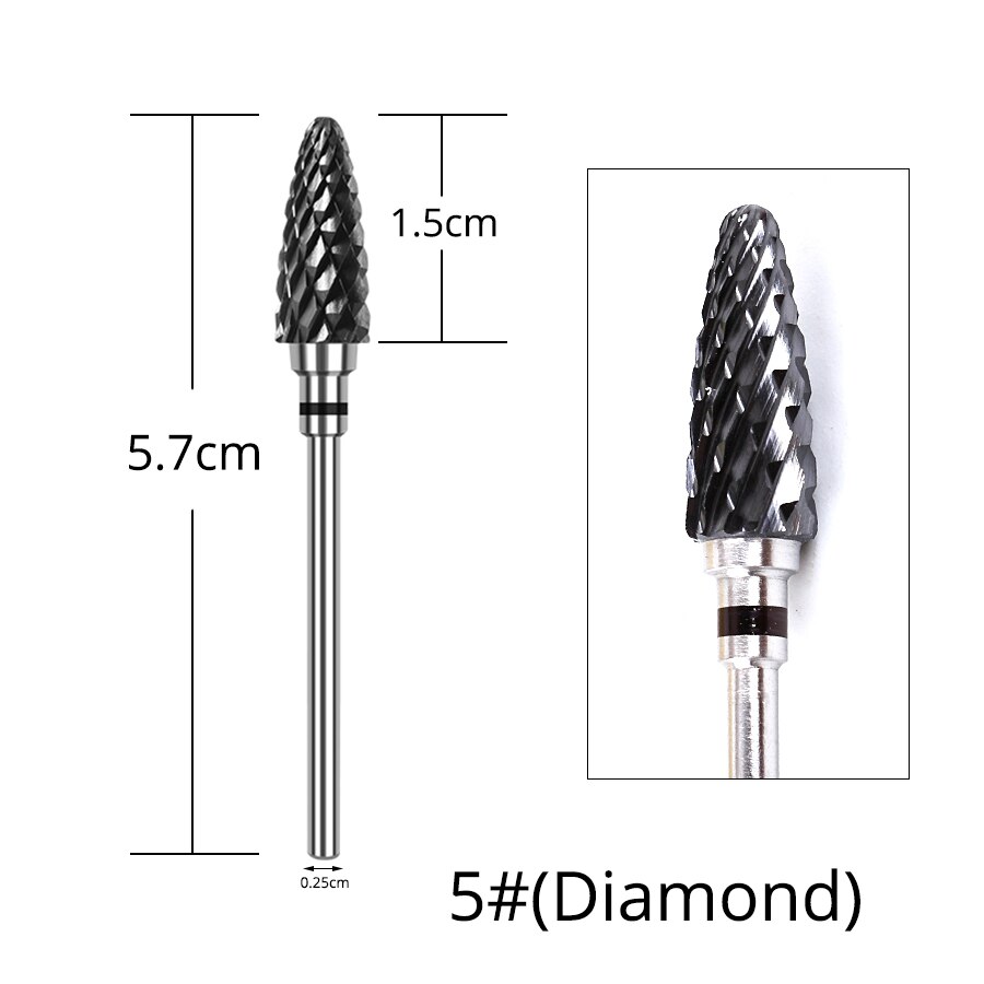 Alileader Ceramic Diamond Nail Drill Bits Set For Drill Machine Manicure Pedicure Acrylic Nail Polishing