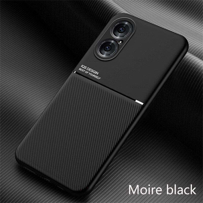 Leather Case Hawei Hauwei Huawey Nova 9 Auto Magnetische Houder Telefoon Cover Voor Huawei Nova 9 Nova9 Zachte Shockproof Beschermen coque: black