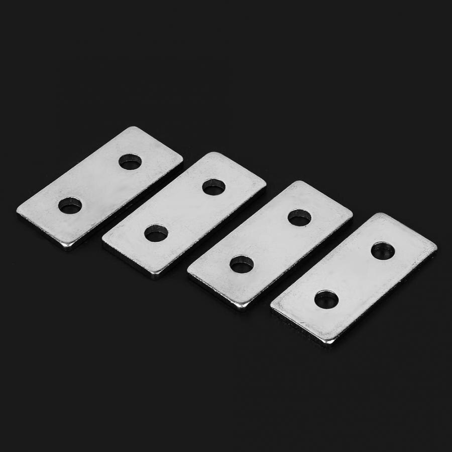 Repair Plates for Aluminum Profiles 20pcs Flat Mending Repair Plates Carbon Steel Fixing Connector for Aluminum Profiles