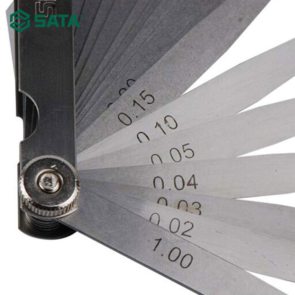 SATA Tool 23pc Feeler Gauges Set,0.02-1.00MM, Metric/S.A.E. 09405