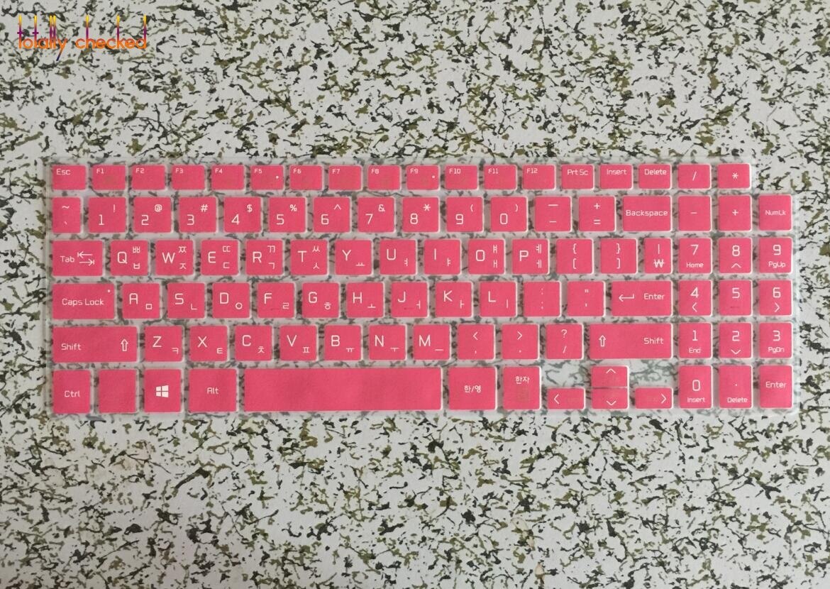 Laptop Keyboard Protective film Cover Keyboard Protector Skin Cover for 15.6" LG Gram 15 15Z960 15Z970 15Z975 15Z980 Series: Korean Pink