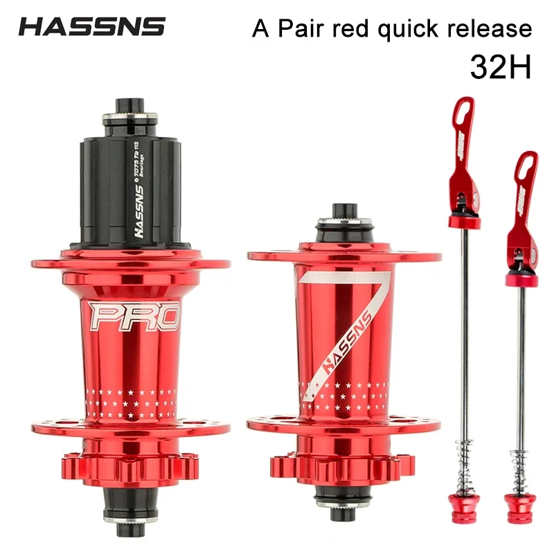 Hassns cube  k7 pro 32/24 -håls mtb-nav med bullriga cyklar och fyra baknav med 6 spärrhakar, lämplig för 7/8/9/10/11/12 växlar