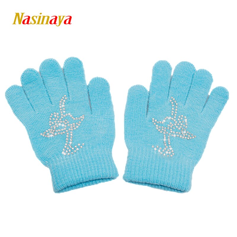 10 kolorów solidne magiczne rękawiczki na nadgarstki łyżwiarstwo figurowe trening na lodzie ciepłe polary bezpieczeństwo termiczne dziecko dorosły łyżwiarz kryształ górski