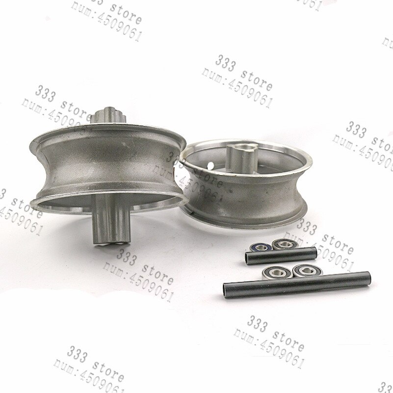 Cubo de rueda de vacío de aleación de aluminio para bicicleta de bolsillo, parte trasera de bolsillo para moto de 47cc y 49cc, 110/50-6,5 y delantera, 90/65-6,5: front x rear hub