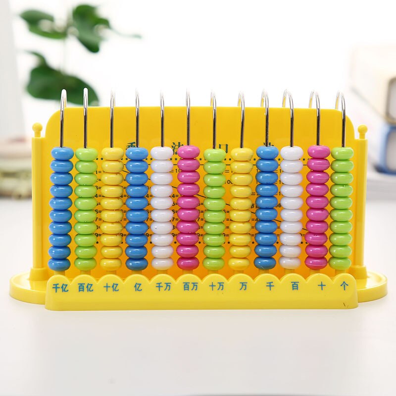 Børn matematik tolv linjer mod abacus aritmetik undervisningsstøtte matematik pædagogisk legetøj tidlig uddannelse papirvarer: Gul