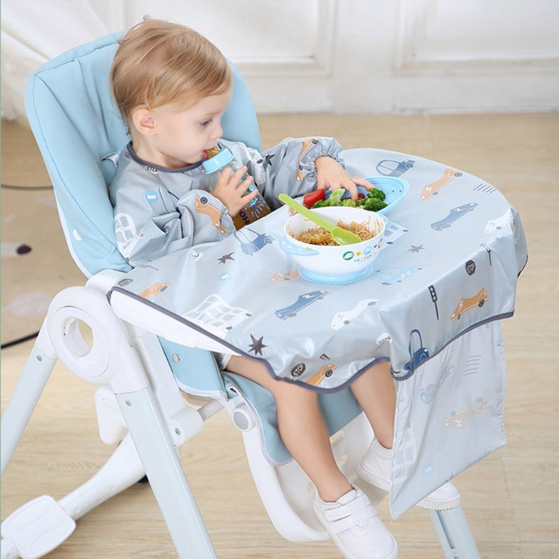 I neonati Bib Copertura di Tabella Del Bambino Sedia Da Pranzo Abito Impermeabile Saliva Asciugamano Burp Grembiule Alimentazione Alimento Accessori: 9FF1001348-GY