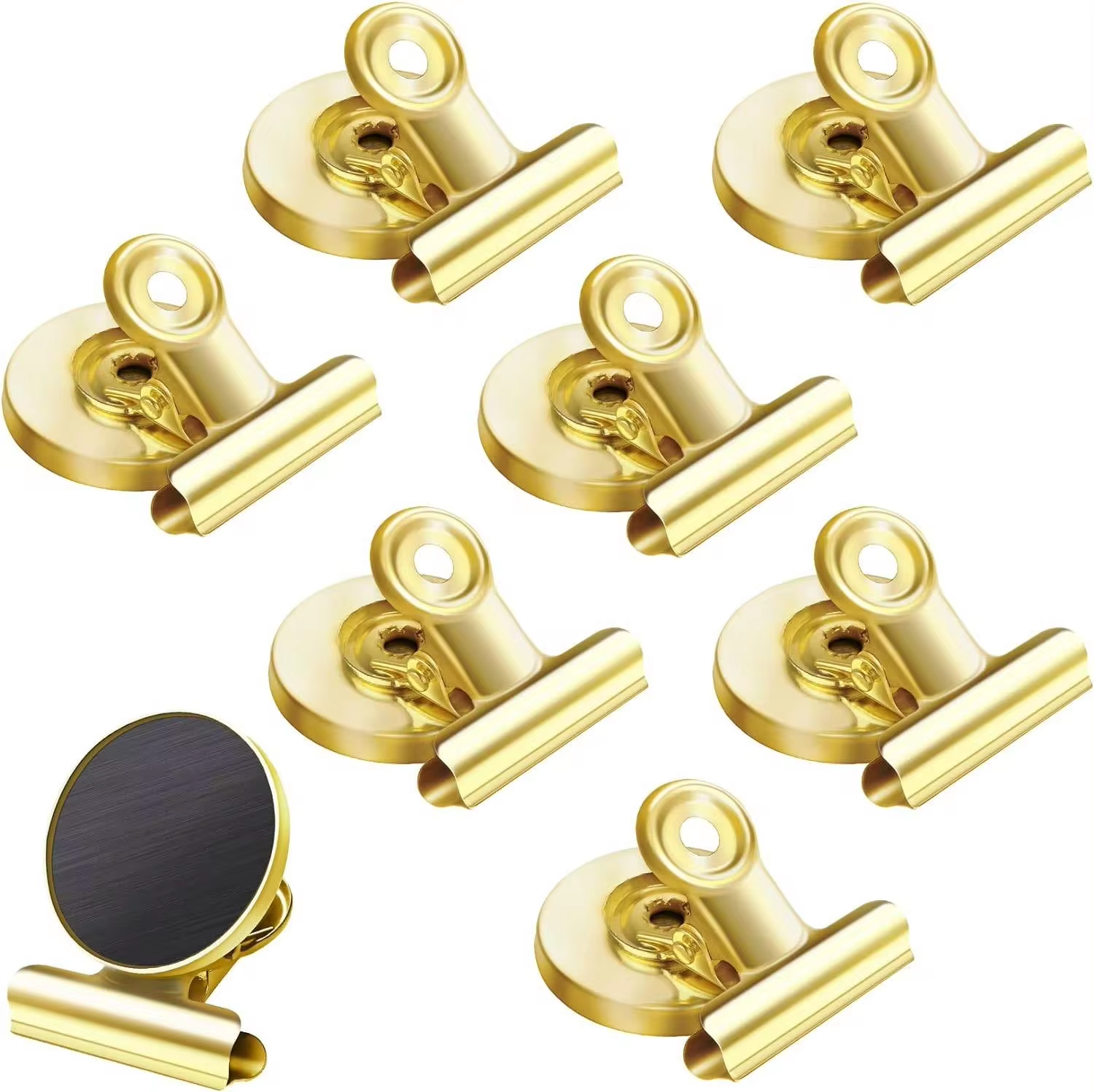 Metall-Magnetklammern für Kühlschrank, Kühlschrank-Magnetklammern, magnetische Dichtungsklammern, magnetische Clips für Kühlschrank-Whiteboard: Licht Grau