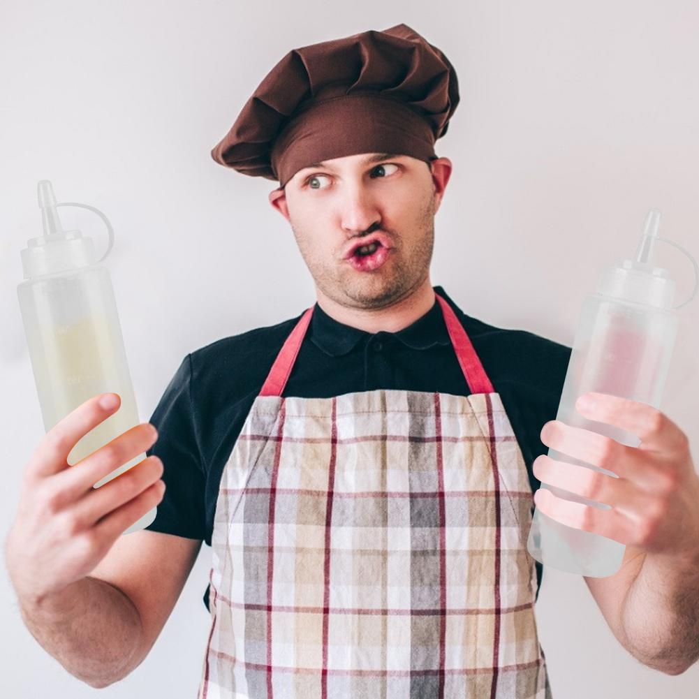 8PCS Squeeze Bottles Multipurpose Squirt Bottles Condiment Squeeze Bottle Ketchup Mustard Sauces Olive Oil Bottle