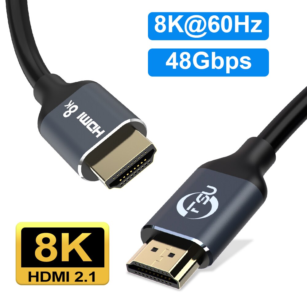 Cavo compatibile HDMI 8K 8K/60Hz 4K/120Hz HDTV cavo digitale HDR 48Gbps ad alta velocità per PS5 PS4 Xbox 8K compatibile HDMI 2.1 Cabo