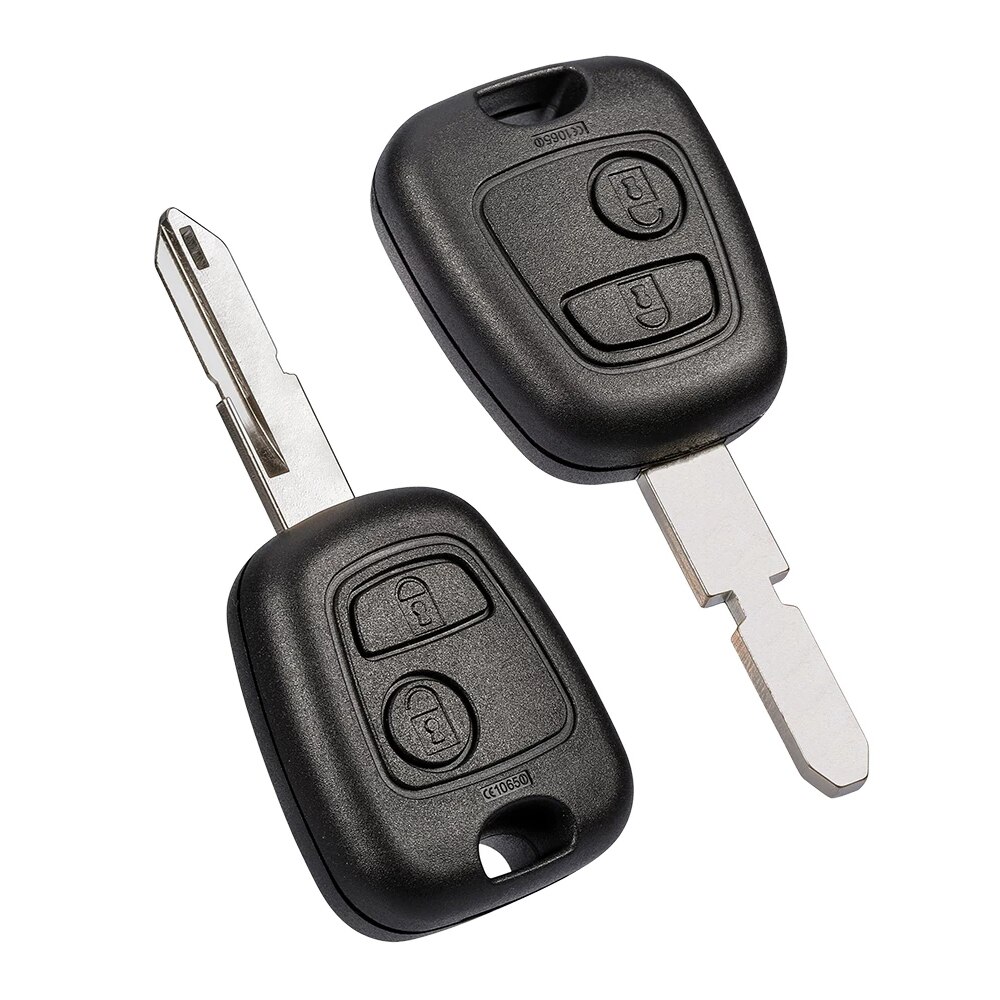 XNRKEY 2 Button Remote Car Key ID46/PCF7961 Chip 433Mhz with Uncut Blade for Peugeot 307 206 407 Partner Citroen C1 C2 C3 SX09