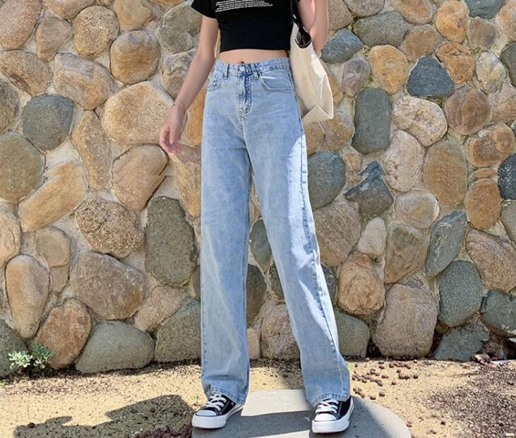 Streetwear Vintage Woman Jeans High Waist Clothes Wide Leg Denim Clothing Summer Harajuku Loose Pants