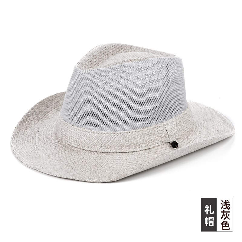 Udendørs solhat til mænd bred skygge mænd & #39 sommer fritid stråhat åndbar parasol hat herre & #39 sommer raffia solhat b -8283: Stil 7