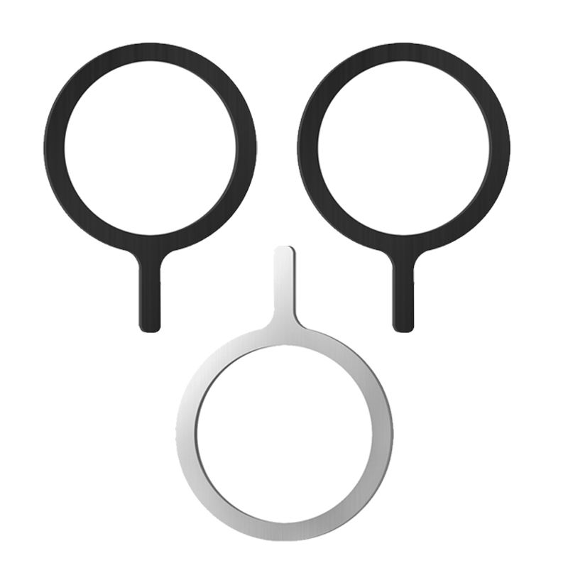 Self Adhesive Metal Ring Iron Sheet Sticker for Apple IPhone Case Magsafe Magnetic Wireless Charging Ring for iPhone 15: MULTICOLOR