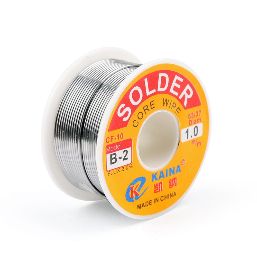 Areyourshop 100g 60/40 63/37 0.5mm / 0.8mm / 1.0mm / 1.5mm Rosin Tin Lead Solder Wire Welding with 2% Flux for Soldering