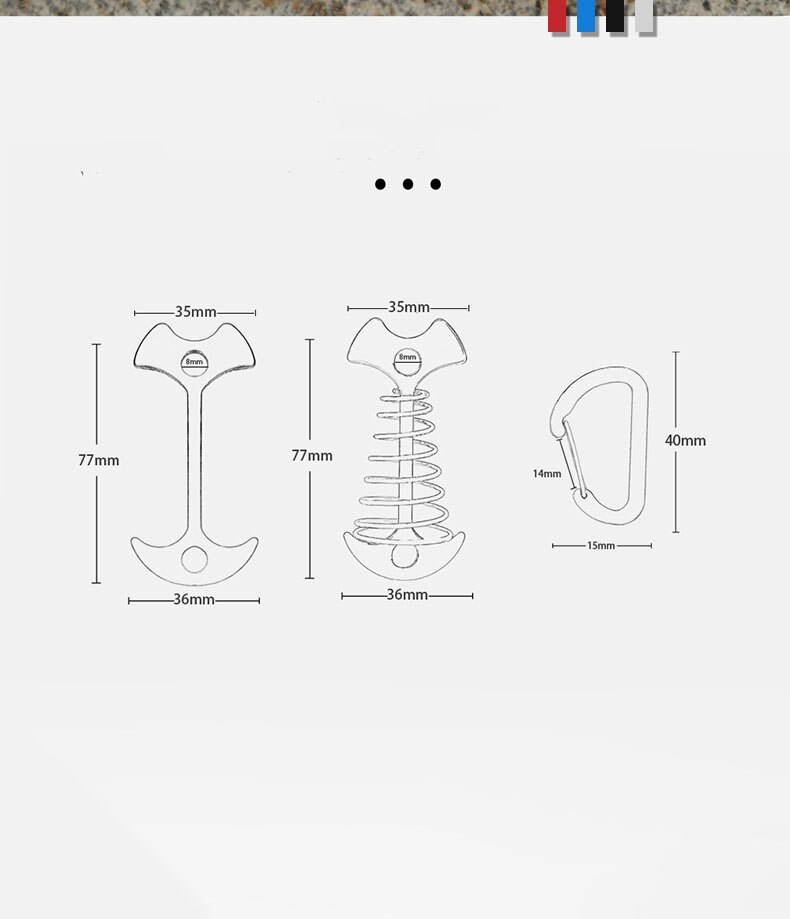 Chiodi da pavimento a lisca di pesce tenda da campeggio chiodo campo esterno Anch Peg catene a corda per vento collegato supporto per ancoraggio a vento da campeggio per feste all'aperto