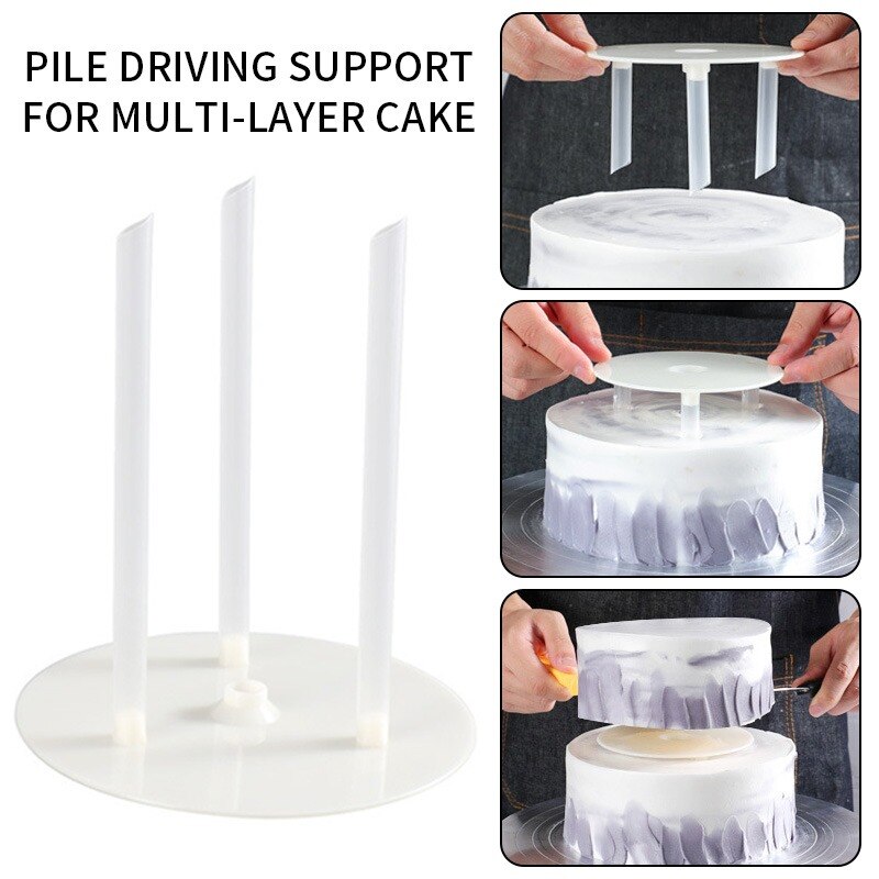 Round Mousse Cake Boards and Dowels Cake Board Tier Stacking Support Multi-layer Wedding Birthday Cake Pastry Decorative Tools