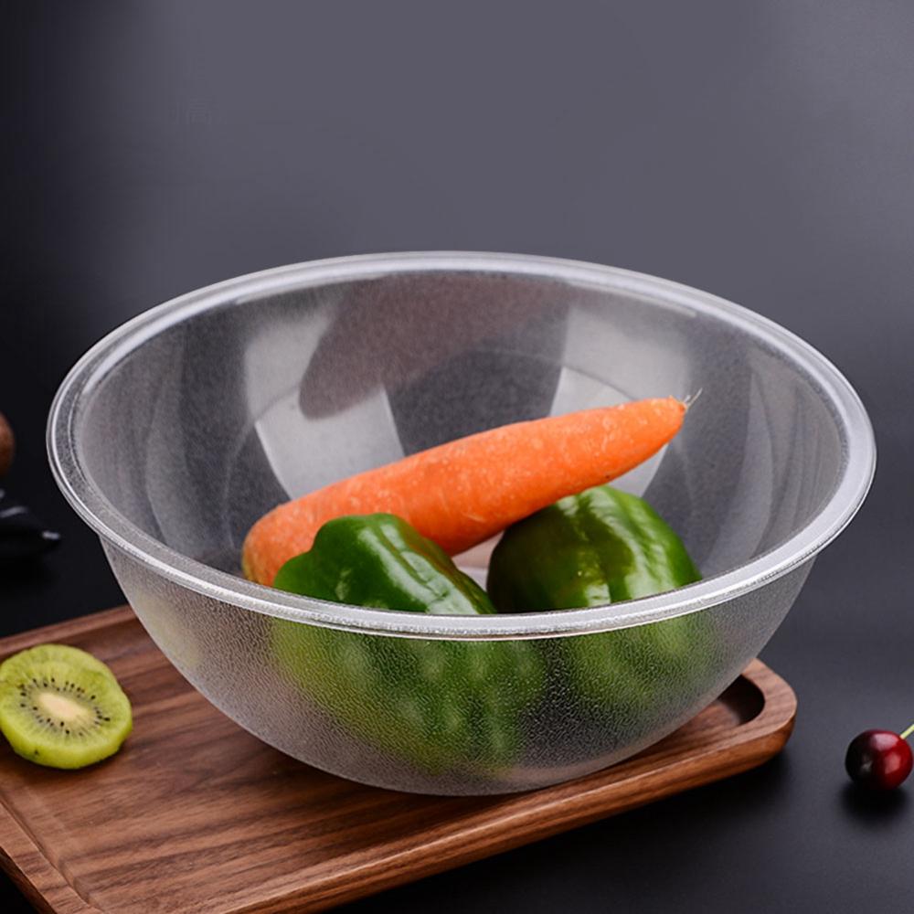 Large Round Clear Acrylic Serving Bowls Salad Fruit Buffet Rice Serving Bowl Kitchen Storage Dishes Tableware