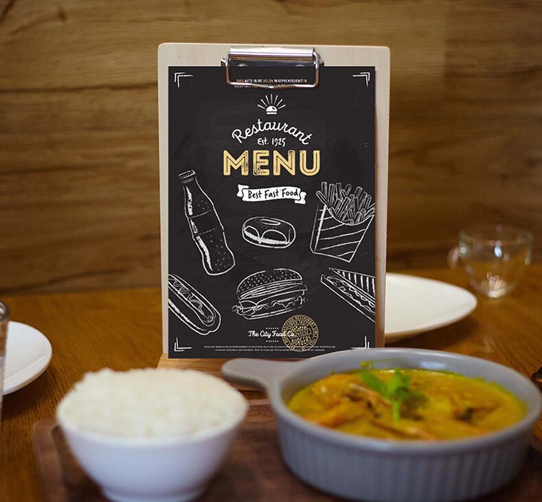 A4/ A5 Wooden Paper Clip Plate Stand Restaurant Menu Display Table Desk Top Sign Price List Paper Sheet Poster Snap Photo Clip