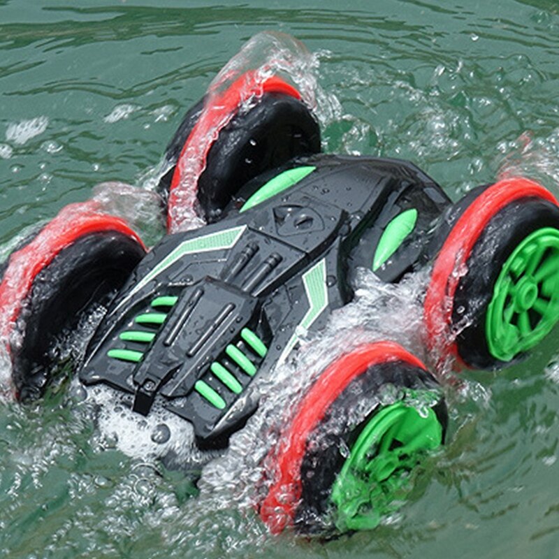 Amphibien Fernbedienung Doppel-Seitige Fahrzeug vier-Rad Antrieb aus-Straße Kunststück Dumper freundlicher Spielzeug Auto