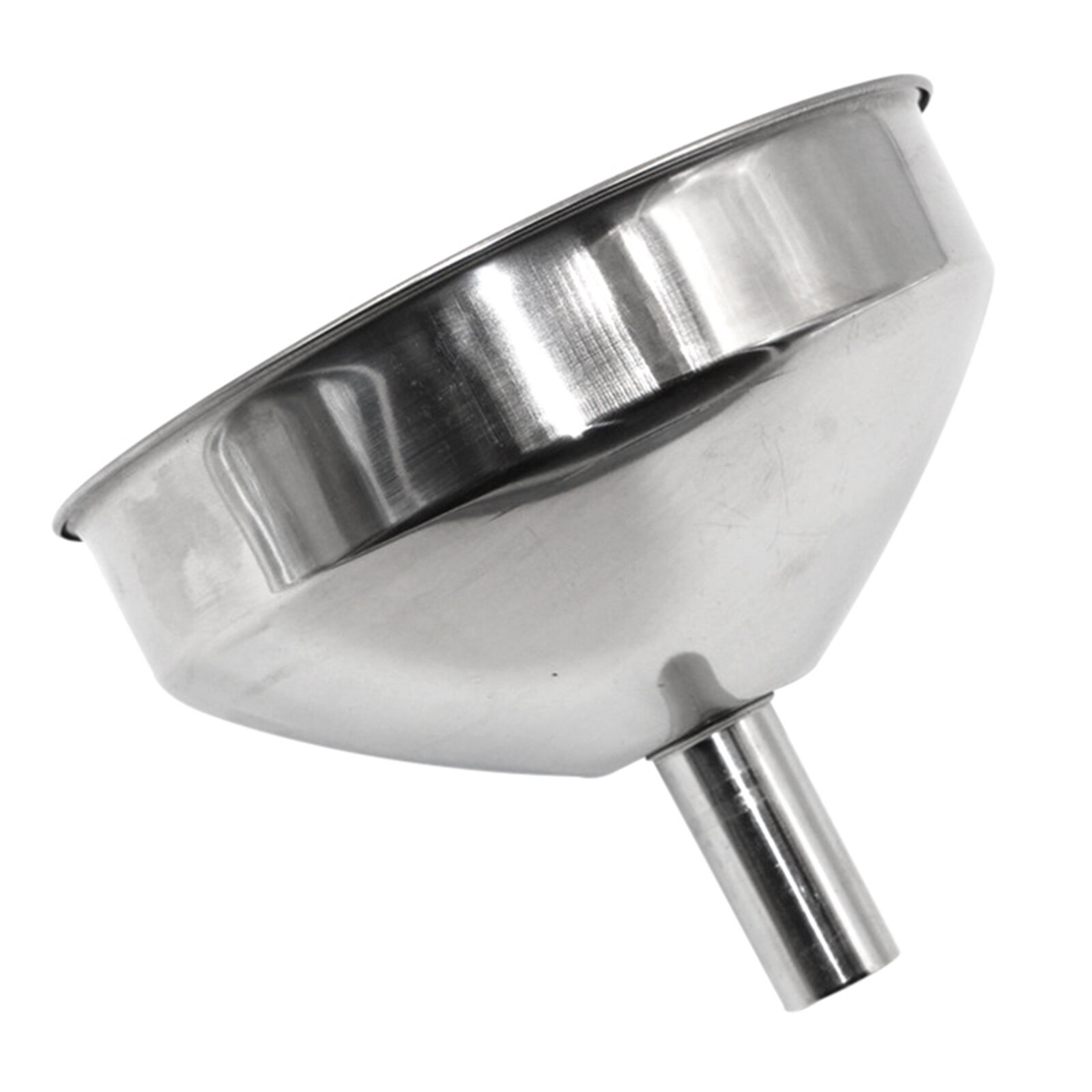 12cm Stainless Steel Cone Funnel Pour Oil Liquid Funnel Hopper Kitchen Home Tool E2S