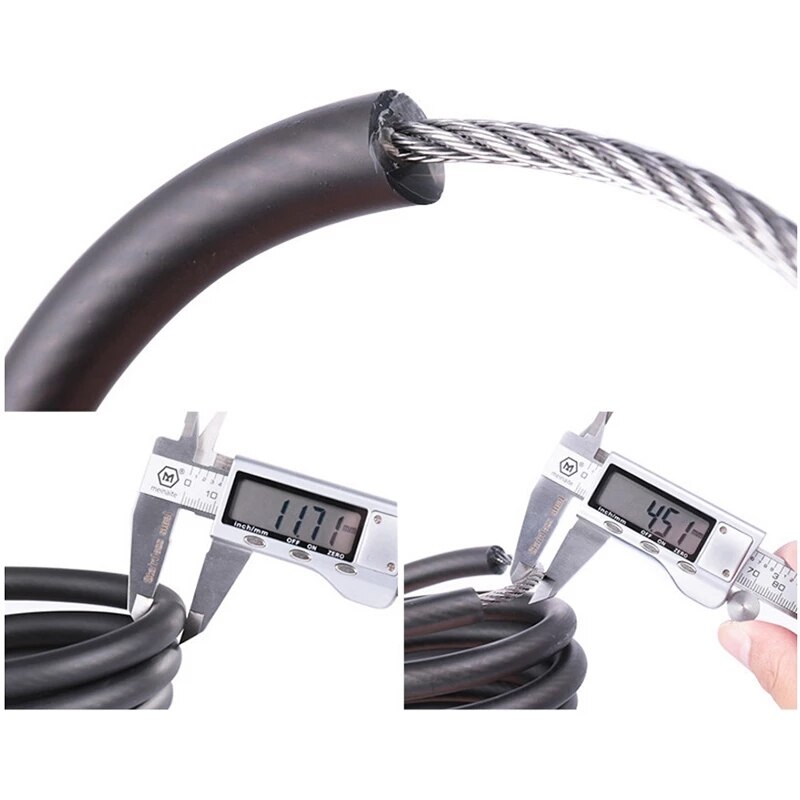 WHEEL UP Bike Lock Bicycle Password Key Lock Stainless Steel Cable Coil MTB Road Bike Security Equipment With Keys For Cycling