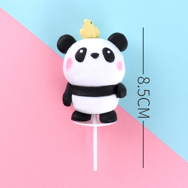 Cakelove Wood Swing animals Decoration Leaf String Felt Tree Bee Cake Topper for Kid Birthday Party Supplies Baking Lovely: panda