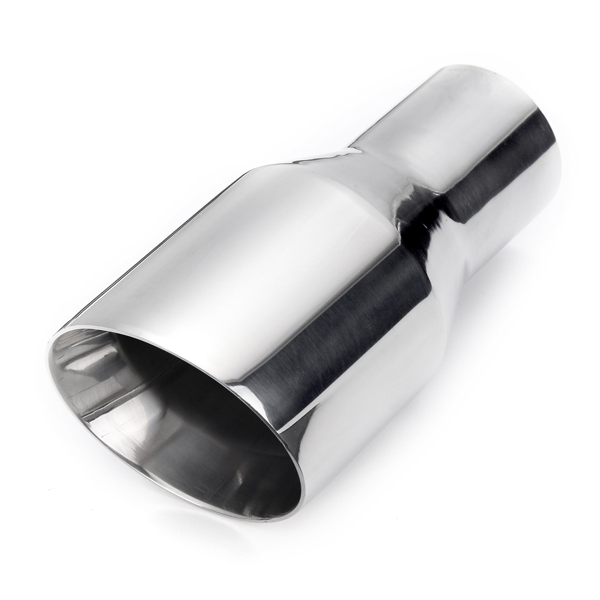 Universal- 2.25 "Einlass 3.5" Auslauf Auto Endrohr Auto Schwanz Rohr Schalldämpfer Fahrzeug Dual Zauberstab Winkel schneiden Auslauf düse
