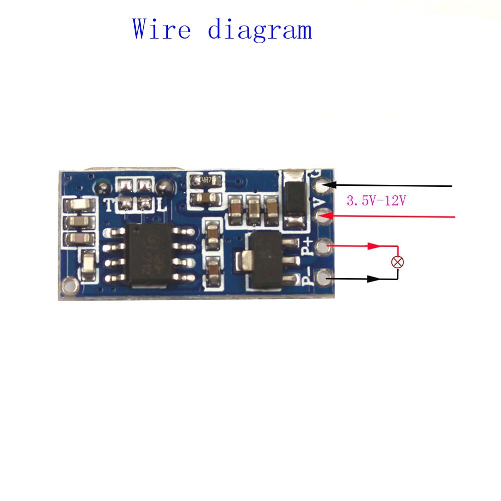 Dormeur pas de son faible puissance 3.7 V-12 V Micro interrupteur interrupteur de lumière à distance 12V 9V 7.4V 6V 5V 3.7V relais ON OFF émetteur récepteur