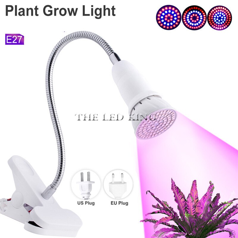 80 led plantengroeilamp lamp verlichtingsset bureauklem houder voor bloemen groente 200 zaden kas hydro aquarium