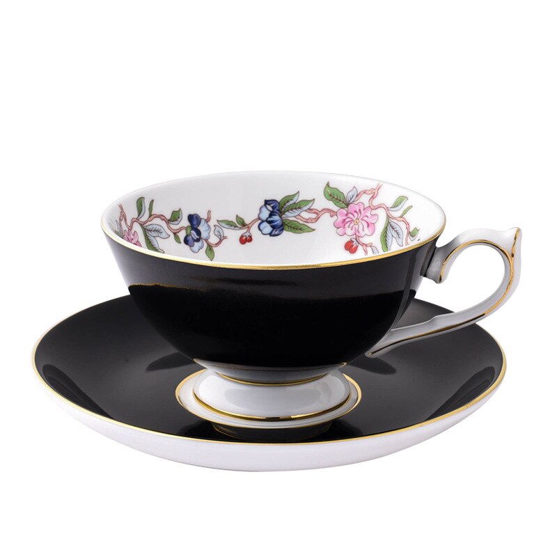Bone China Coffee Cup European Tea Cup Set And Saucer Home Party Afternoon Tea Teacup Porcelain: G