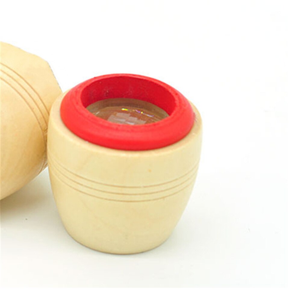 Neue Holz Bunten Kaleidoskop Holz Spielzeug Multiplex Prisma Holz Kaleidoskop freundlicher Holz unisex Kleinkind Pädagogisches Spielzeug: Rot