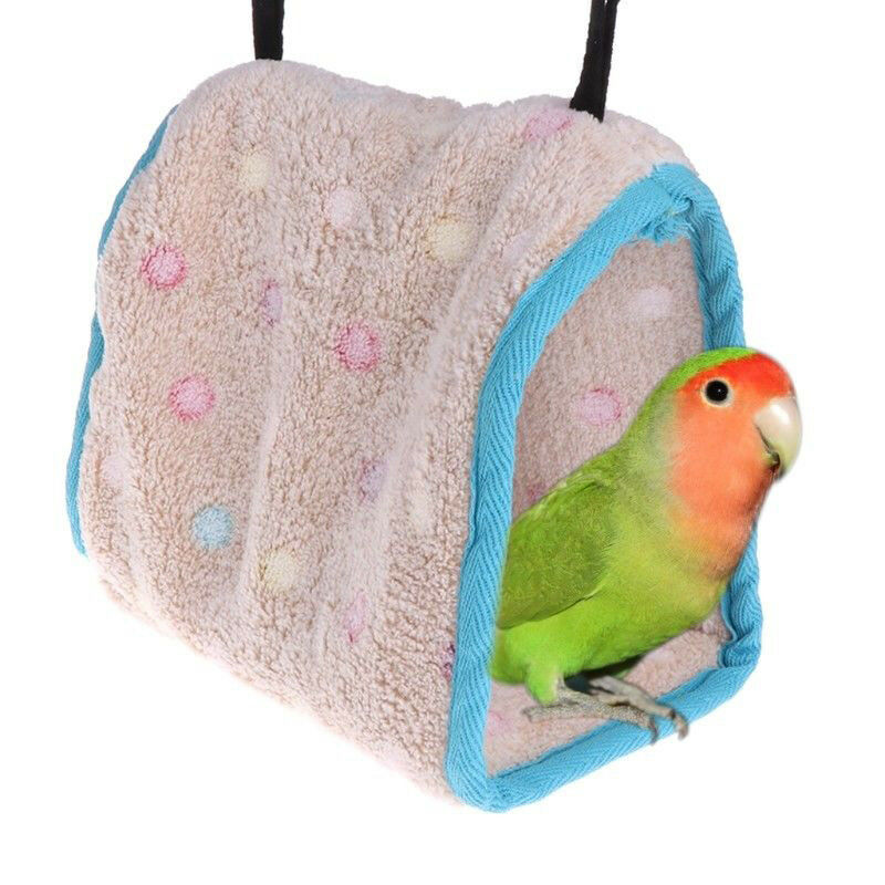 Tienda de campaña de felpa para invierno, jaula colgante para cama, hamaca para loro, Perico