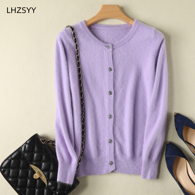 Frauen Strickjacke Große Größe Warme Reine Nerz Kaschmir Pullover Oansatz Lose Mantel Weibliche Pullover Damen Jacke Solide Stricken Strickjacken