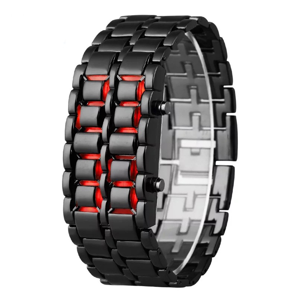 Lava Iron Samurai Horloge Mannen Rvs Led Digitale Grandado