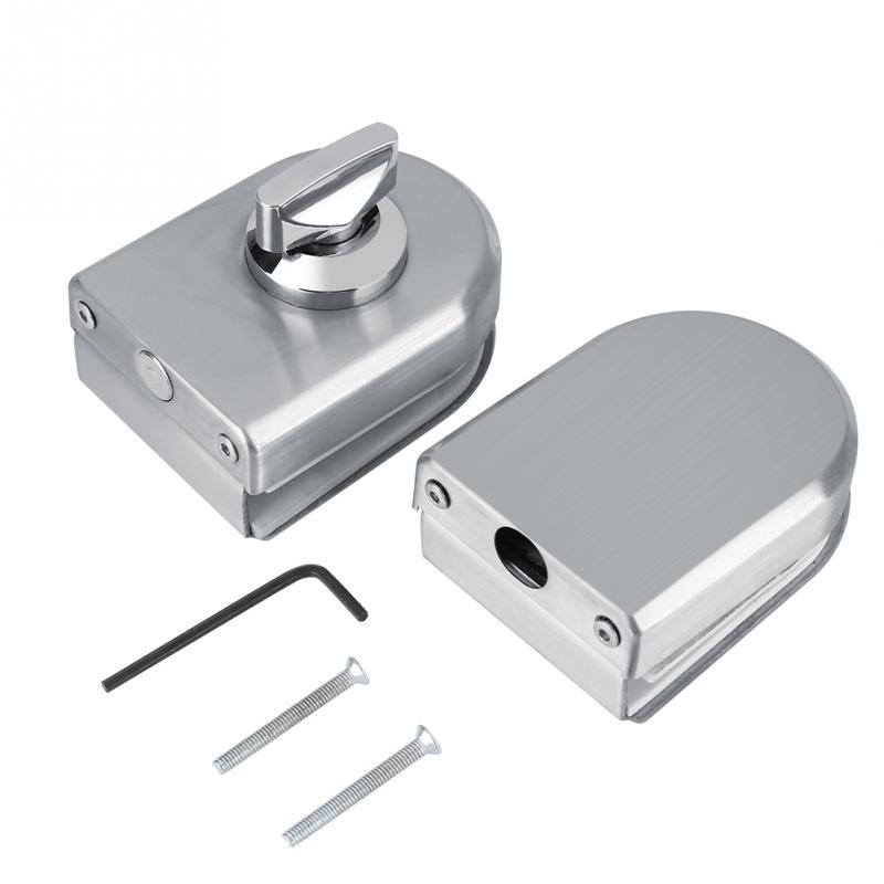 Glass Door Lock Stainless Steel Glass Door Latch 10~12mm Glass Door Lock Home Hotel Bathroom For Frameless Glass Door