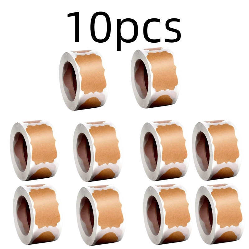 Kraftpapier-Aufkleber, leere Etiketten, handgefertigtes Briefpapier, Geschenkanhänger, Dekoration, Papier, Gewürzglas-Etikett, DIY-Umschlag, Siegelaufkleber
