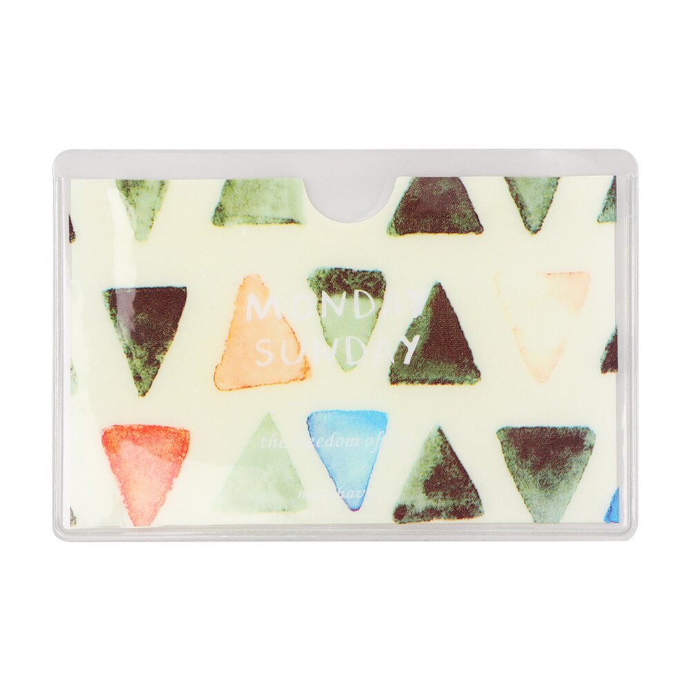 Cute translucent plastic Card bank credit animal pattern stands boy lady girl holder Protector School bus card protection Sleeve