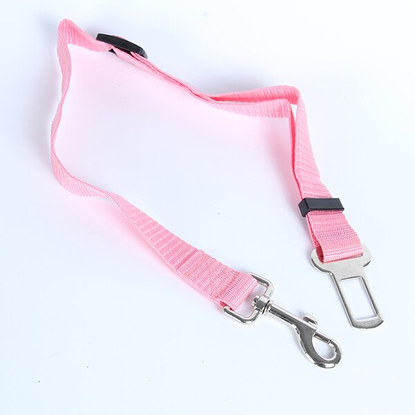 ♕S Hond Huisdieren Autostoeltje Harnas Terughoudendheid Lead Verstelbare Reizen Clip Supplies Huisdieren: Pink