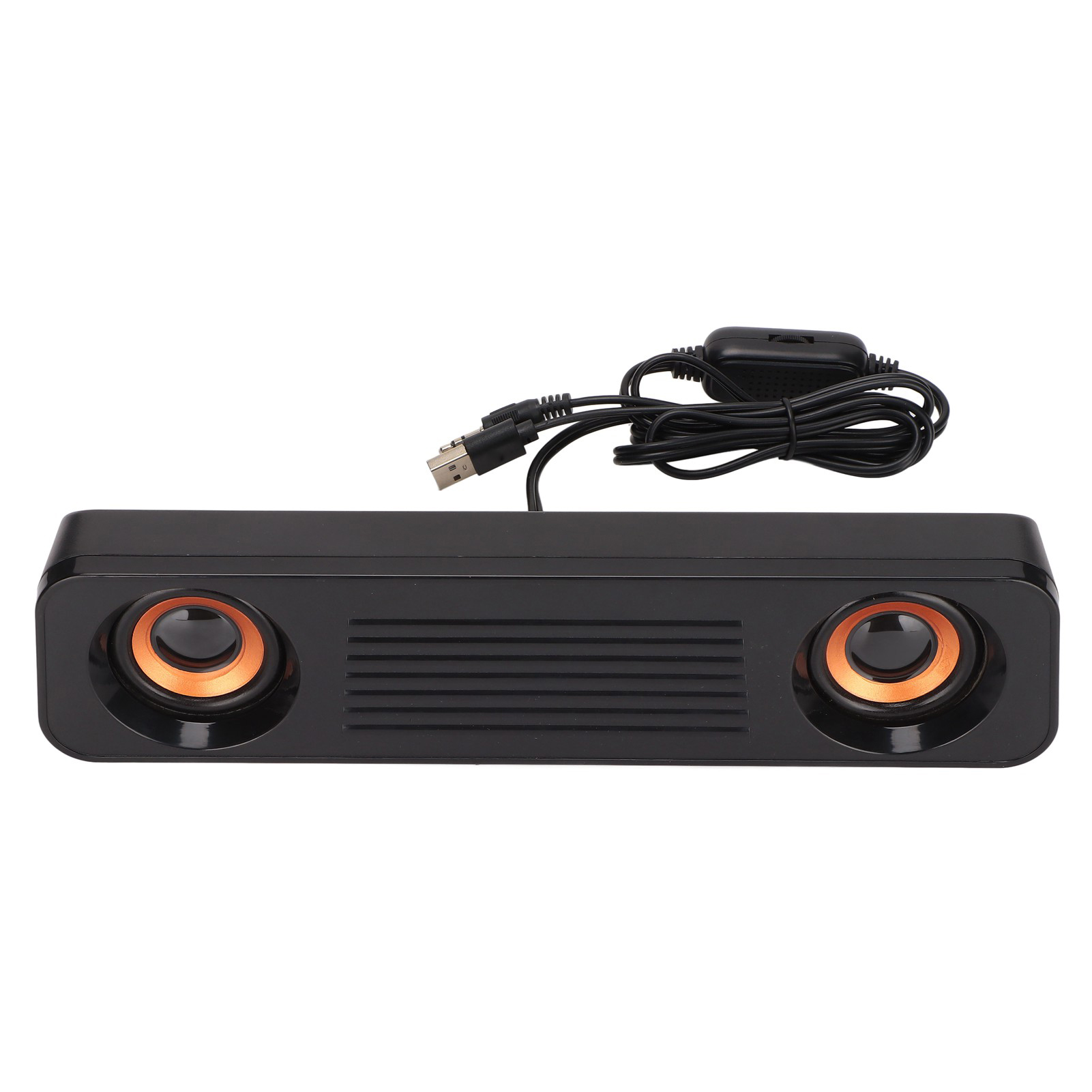 Caixa de som longa hi-fi com som surround, 3.5mm plugs, design requintado, portátil e com fio, para tv e computador.