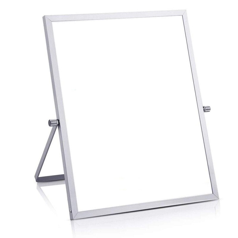 Small Magnetic White Board for Desk 10\"X10\" Double-Sided Desktop Tabletop Board: D