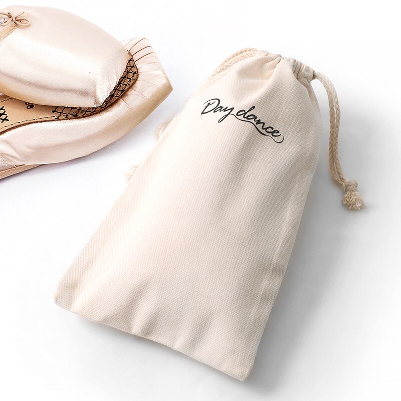 Canvas Cotton Drawstring Dance Bags Beige Carrying Bags Dance Slippers Bags for girls Women