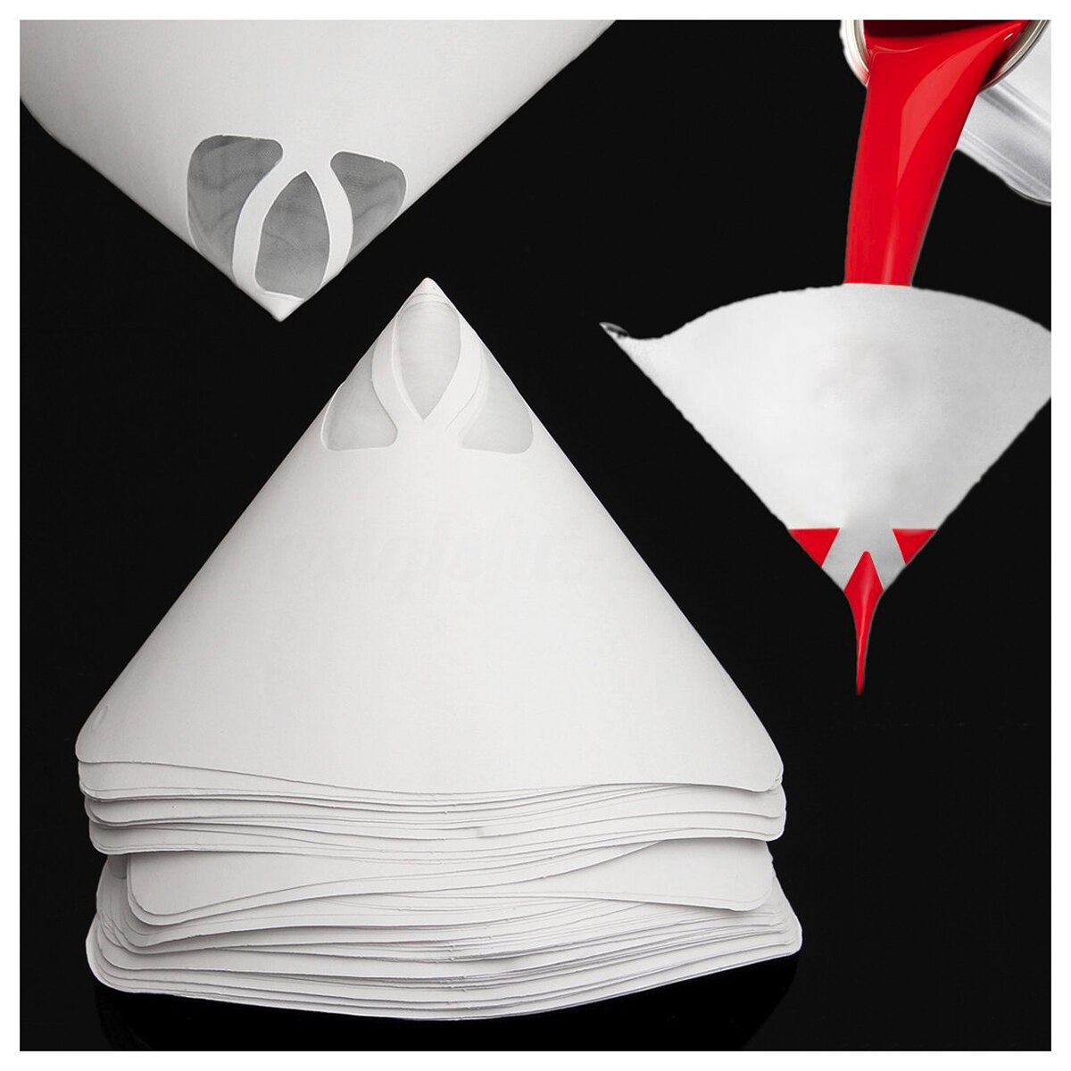 Filtros finos de papel para pintar 50 Uds (150 micras) Filtro de malla