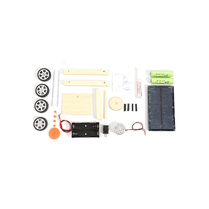 Montage Kit Diy Solar Auto Hybride Elektrische Voertuig Houten Motor Fysieke Wetenschap Gadget Voor Stem Kids Onderwijs Model Speelgoed