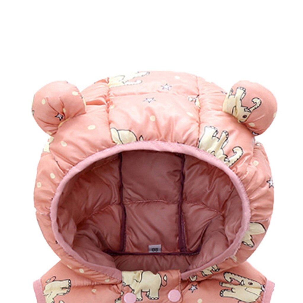 Enfants gilet vêtements d'extérieur manteaux d'hiver enfants vêtements à capuche coton garçons filles gilet pour l'âge de 1-4 ans
