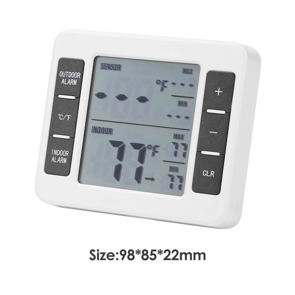 LCD Digital Thermometer Temperature Meter Indoor Outdoor Weather Station Wireless Transmitter with C/F Max Min Value Display